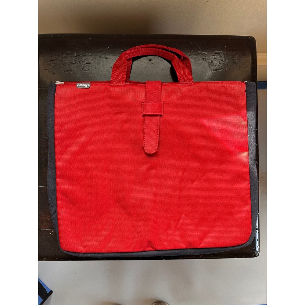 eBags Red Padded Laptop Sleeve Briefcase Case with Handles 14.5 x 12